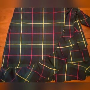 Skirt Short Wrap-style Ruffle Hem with a Tie at the Waist Sailor -Sailor Tartan